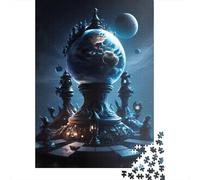 500 Piece Chess Universe Square Puzzle for Adults, Wooden Puzzles Puzzle Hands-on Game 500pcs (52x38cm)
