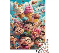 500 Piece Children Eating Ice Cream Puzzles for Adults Wooden Puzzles Educational Game for Children As A 500pcs (52x38cm)