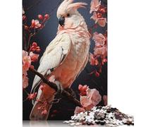 500 Piece Cockatoo Parrot Square Puzzle for Adults, Wooden Puzzles Puzzle Hands-on Game 500pcs (52x38cm)