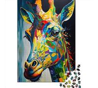 500 Piece Colored Wild Giraffe Square Puzzles for Adults And Wooden Puzzles Family Activity 500pcs (52x38cm)