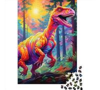 500 Piece Colorful Dinosaur Square Puzzles for Adults And Wooden Puzzles Family Activity 500pcs (52x38cm)