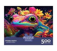 500 Piece Colorful Frog Square Puzzles for Adults, Wooden Puzzles Toy Wall Decor 500pcs (52x38cm)