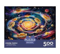 500 Piece Cosmic_neon Square Jigsaw Puzzles for Adults & Wooden Puzzles Learning Educational Toys Family Games 500pcs (52x38cm)