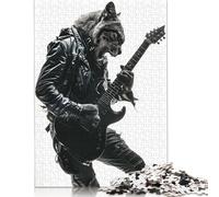 500 Piece Cougar Guitar Puzzles for Adults Wooden Puzzles Educational Game for Children As A 500pcs (52x38cm)