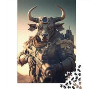 500 Piece Cow Troops Square Puzzle for Adults Wooden Puzzles Educational Puzzle Family Game 500pcs (52x38cm)