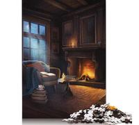 500 Piece Cozy Cabin Armchair Scene Jigsaw Puzzle for Adult Teenagers Puzzle Jigsaws for Adults Puzzles for Adults 500pcs (52x38cm)
