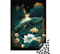 500 Piece Crocodile Enchanted World Creative Square Jigsaw Puzzles for Adults & Wooden Puzzles Stress Relief Puzzle Games And Unique 500pcs (52x38cm)