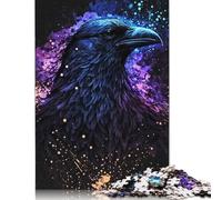 500 Piece Crow Art Jigsaw Puzzles for Adult Teenagers Wooden Puzzle Adult Jigsaw Puzzle Puzzle for Adults And Teenager 500pcs (52x38cm)