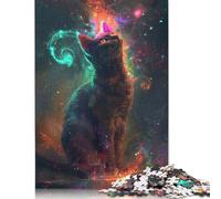 500 Piece Curious Cat Puzzles for Adults Wooden Puzzles Educational Games For Kids 500pcs (52x38cm)