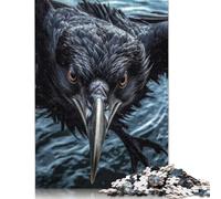 500 Piece Curious Raven Flying Adult Jigsaw Puzzle Puzzle Jigsaws for Adults Teenagers Age 12+ 500pcs (52x38cm)