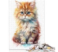 500 Piece 'Cute Baby Persian Cat Jigsaws for Adults Wood Puzzle Jigsaws Educational Game Challenge Toy 500pcs (52x38cm)