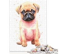 500 Piece 'Cute Baby Pug Dog Puppy Jigsaw Puzzle for Adults And Teenager Sustainable Puzzle for Adults | Games 500pcs (52x38cm)