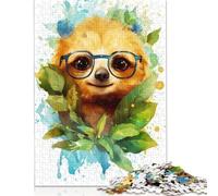 500 Piece Cute Baby Raccoon Square Jigsaw Puzzles for Adults, Wooden Puzzles Learning Educational Toy 500pcs (52x38cm)