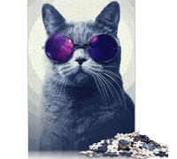 500 Piece Cute Cat Jigsaw Puzzles for Adults Wooden Puzzle for Adults And Teenager Educational Puzzle 500pcs (52x38cm)