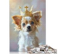 500 Piece Cute Dog King Jigsaw Puzzles for Adults Puzzle Adult Jigsaw Puzzle Home Decoration Puzzle Toys 500pcs (52x38cm)