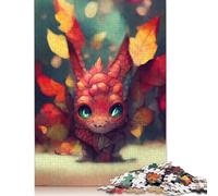500 Piece Cute Dragon Jigsaw Puzzles for Adults Teenagers Wood Puzzle Jigsaws for Adults Secret Santa Gifts 500pcs (52x38cm)