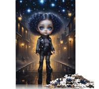 500 Piece Cute Gothic Baby Girl Square Puzzles for Adults & Wooden Puzzles Educational Game 500pcs (52x38cm)