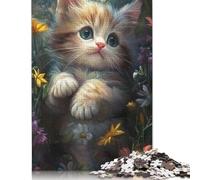 500 Piece Cute Kitten Jigsaw Puzzles for Adults Wood Puzzle Jigsaws for Adults 500pcs (52x38cm)