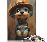 500 Piece 'Cute Malteser Dog in Ha Jigsaw Puzzle for Adult Teenagers Wooden Puzzle Jigsaws for Adults Sustainable Puzzle for Adults 500pcs (52x38cm)