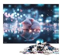 500 Piece Cute Mice with Lights Jigsaw Puzzles, for Adults & Wooden Puzzles Educational Games For Kids 500pcs (52x38cm)