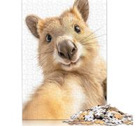 500 Piece Cute Quokka Selfie Jigsaw Puzzles for Adult Teenagers Wooden Puzzle for Adults And Teenager Puzzle for Adults And Teenager 500pcs (52x38cm)