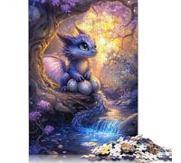 500 Piece Cute Toddler Dragon Jigsaw Puzzles for Adult Teenagers Wooden Puzzles Sustainable Puzzle for Adults | Games 500pcs (52x38cm)