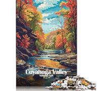 500 Piece Cuyahoga Valley National Park Illustration Puzzles for Adults & Wooden Puzzles Educational Puzzle Family Game 500pcs (52x38cm)