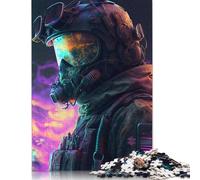 500 Piece Cyberpunk Air Force Pilot Adult Puzzles Wooden Puzzles Educational Stress Relief Toy Puzzle 500pcs (52x38cm)