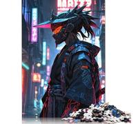 500 Piece Cyberpunk Samurai Puzzles for Adults Wooden Puzzles Educational Game for Children As A 500pcs (52x38cm)