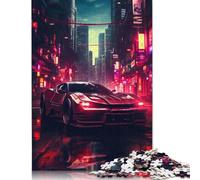 500 Piece Cyberpunk Sportsracing Car Creative Square Jigsaw Puzzles for Adults & Wooden Puzzles Stress Relief Puzzle Games And Unique 500pcs (52x38cm)