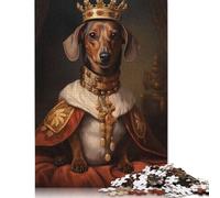 500 Piece Dachshund Dog King Europe Jigsaw Puzzlesfor Adults Teenagers Puzzle for Adults Secret Santa Gifts 500pcs (52x38cm)