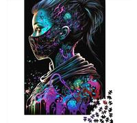 500 Piece Dark Killer Square Puzzles for Adults, Wooden Puzzles Toy Wall Decor 500pcs (52x38cm)