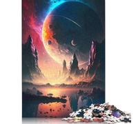 500 Piece Dawn Celestial Landscape Creative Square Jigsaw Puzzles for Adults & Wooden Puzzles Stress Relief Puzzle Games And Unique 500pcs (52x38cm)