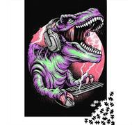 500 Piece Dino Rage Square Puzzles for Adults And Wooden Puzzles Family Activity 500pcs (52x38cm)