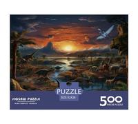 500 Piece .dinosaur World Puzzles for Adults & Wooden Puzzles Educational Puzzle Family Game 500pcs (52x38cm)