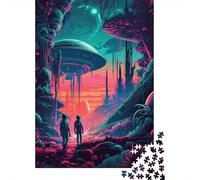 500 Piece Discover UFOs Creative Square Jigsaw Puzzles for Adults And Wooden Puzzles Educational Game for Adult 500pcs (52x38cm)