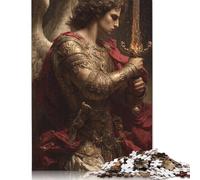500 Piece Divine Warrior with Sword Square Jigsaw Puzzles for Adults, Wooden Puzzles Learning Educational Toy 500pcs (52x38cm)