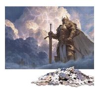 500 Piece Divine Warrior's Majesty Jigsaw Puzzle for Adult Teenagers Wooden Puzzle Christmas Eve Gifts 500pcs (52x38cm)