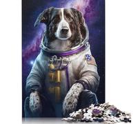 500 Piece Dog In Space Jigsaw Puzzles for Adult Teenagers Puzzles for Adults Brain Teaser Puzzles For Adults 500pcs (52x38cm)
