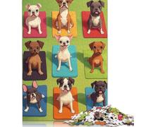 500 Piece Dogs Doing Yoga Jigsaw Puzzle for Adult Teenagers Wooden Puzzle Jigsaws for Adults Family Entertainment Toys 500pcs (52x38cm)