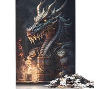 500 Piece Dragon Adorable Square Puzzles for Adults And Wooden Puzzles Family Activity 500pcs (52x38cm)