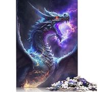 500 Piece Dragon Ruler of The Galaxy Jigsaw Puzzlesfor Adults Teenagers Puzzles Sustainable Puzzle for Adults | Games 500pcs (52x38cm)