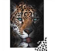 500 Piece Drinking Jaguar Square Jigsaw Puzzles for Adults & Wooden Puzzles Learning Educational Toys Family Games 500pcs (52x38cm)