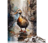 500 Piece Duck in The City Creative Square Jigsaw Puzzles for Adults & Wooden Puzzles Educational Toys 500pcs (52x38cm)