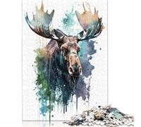 500 Piece 'Dugong Inked Marine Mammal Jigsaws for Adults Puzzles Wooden Puzzles Family Game for Adults And Teenagers 500pcs (52x38cm)