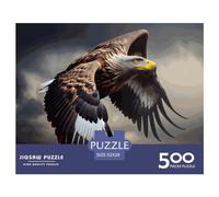 500 Piece Eagle Square Jigsaw Puzzles for Adults, Wooden Puzzles Educational Game for Children 500pcs (52x38cm)