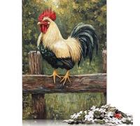 500 Piece Easter Art Rooster Jigsaw Puzzles for Adults Puzzles Learning Educational Toys 500pcs (52x38cm)