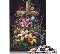 500 Piece Easter Cross Jigsaw Puzzle for Adult Teenagers Wood Jigsaw Puzzles Educational Game Challenge Toy Birthday Gifts 500pcs (52x38cm)