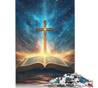 500 Piece Easter Cross Jigsaw Puzzles for Adult Teenagers Home Educational Games DIY Toys 500pcs (52x38cm)