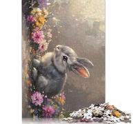 500 Piece Easter Cute Bunny Jigsaw Puzzles for Adult Teenagers Puzzles for Adults & Teenager Family Fun Jigsaws Puzzles 500pcs (52x38cm)